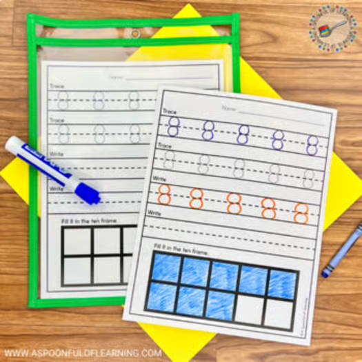 A-Z Trace, Write & Numbers 1-10 Trace, Write, Draw, Fill Ten Frame
