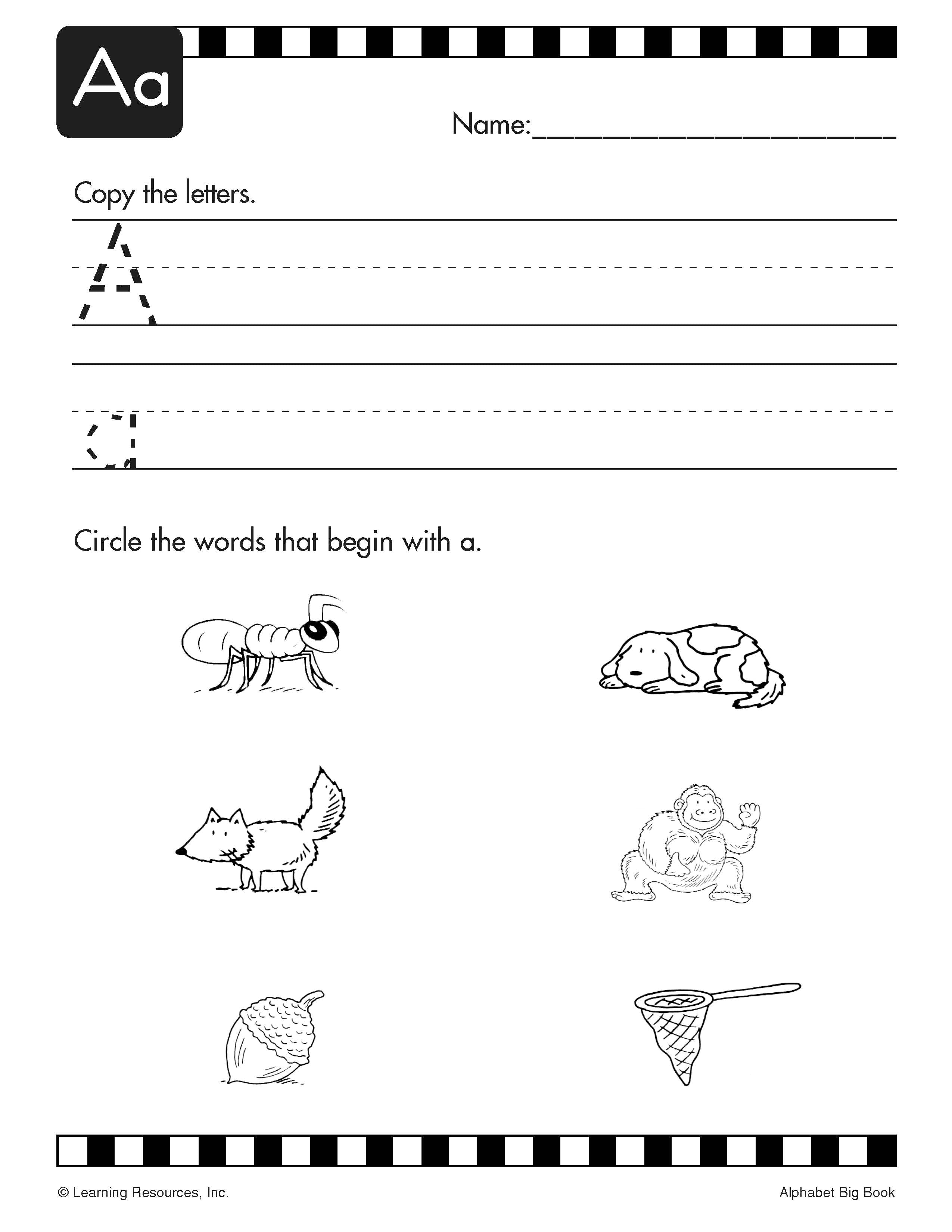 Alphabet Big Book Worksheet