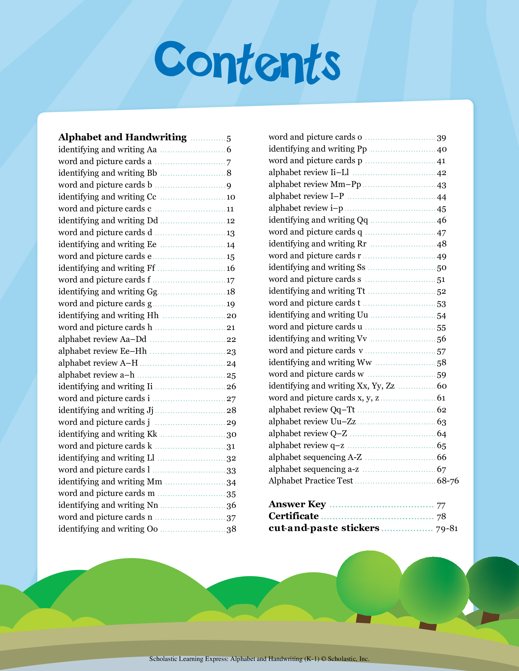 Alphabet Handwriting LE K1