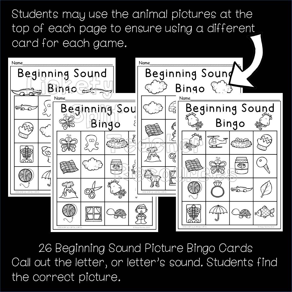 Alphabet Letter and Sound Bingo