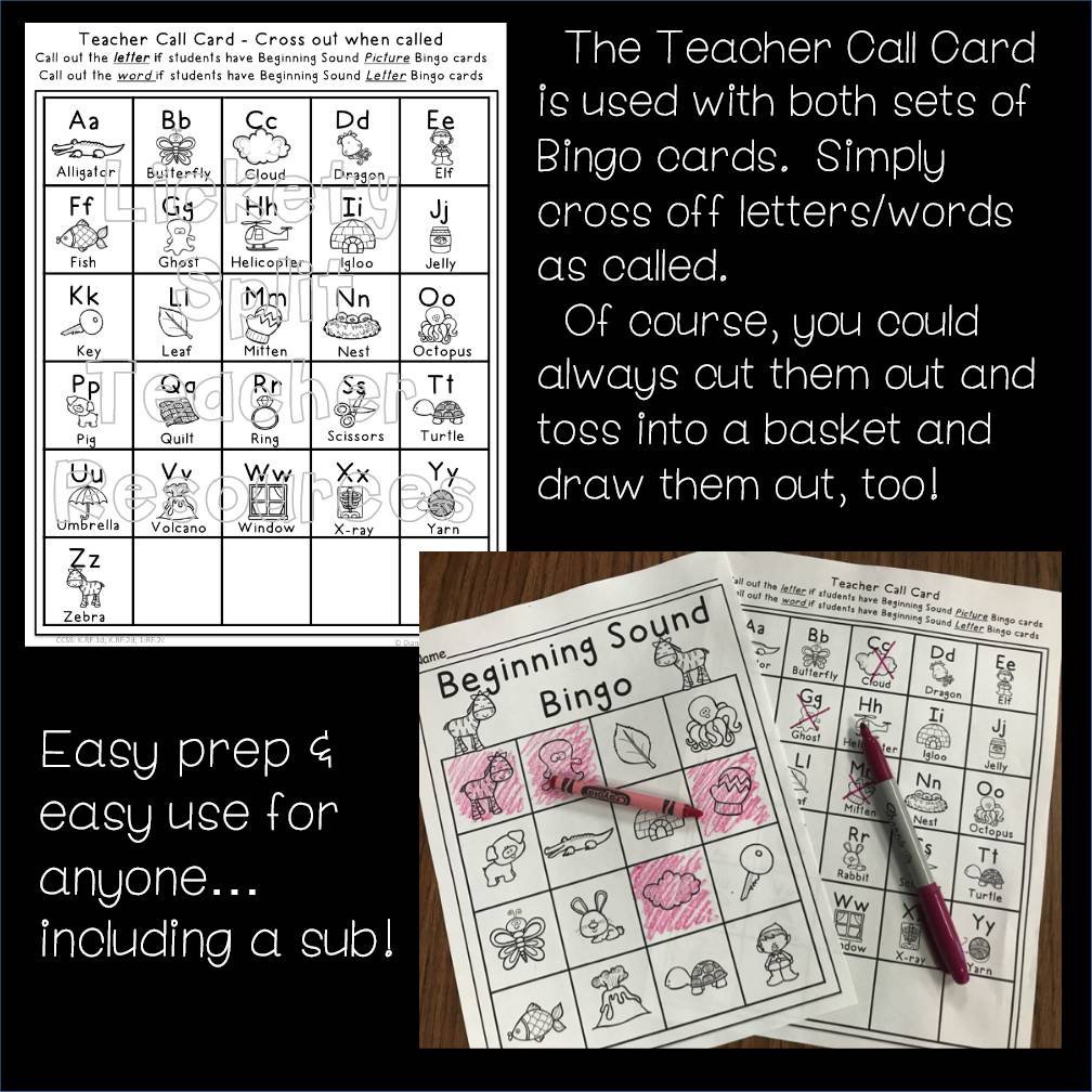 Alphabet Letter and Sound Bingo