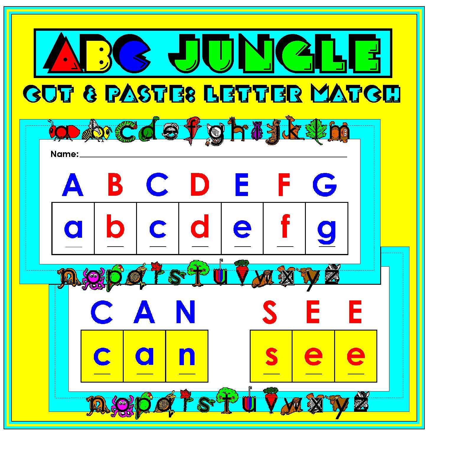 Alphabet Matching & CVC Word Building – Jungle Theme