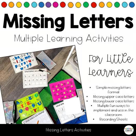 Alphabet Missing Letters Upper Lower Case Activity