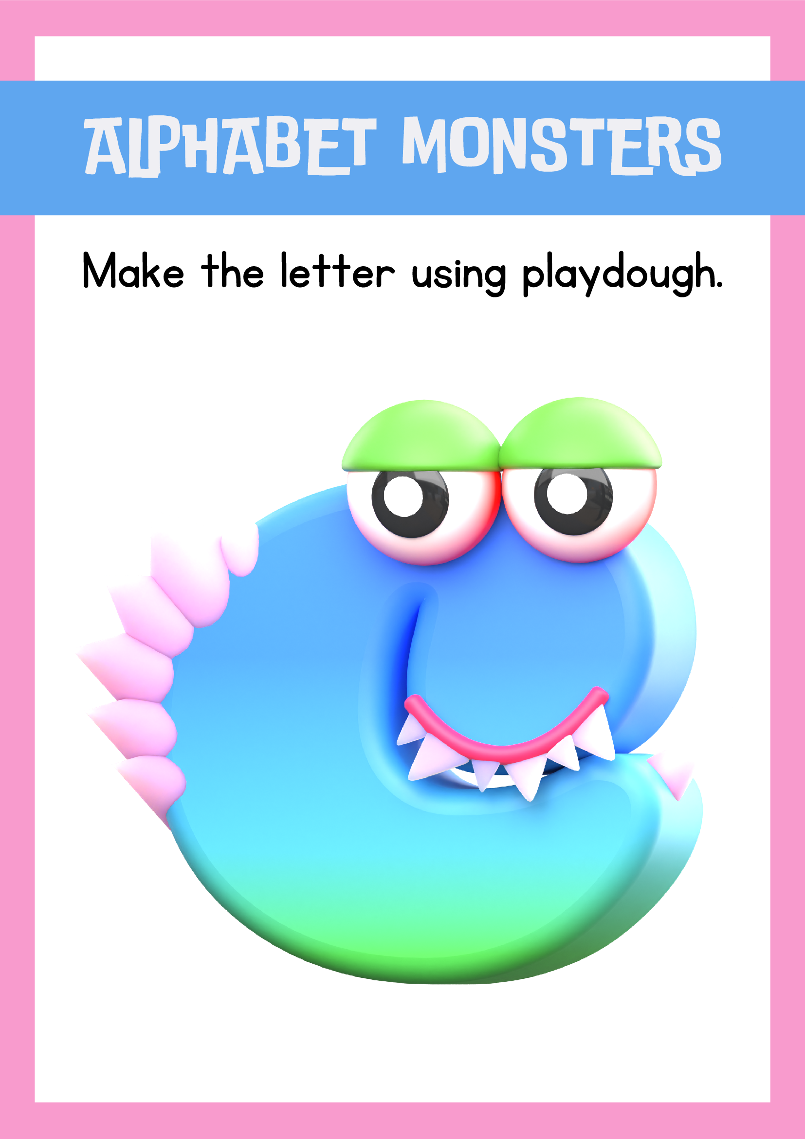 Alphabet Monsters Make the Letter Using Playdough