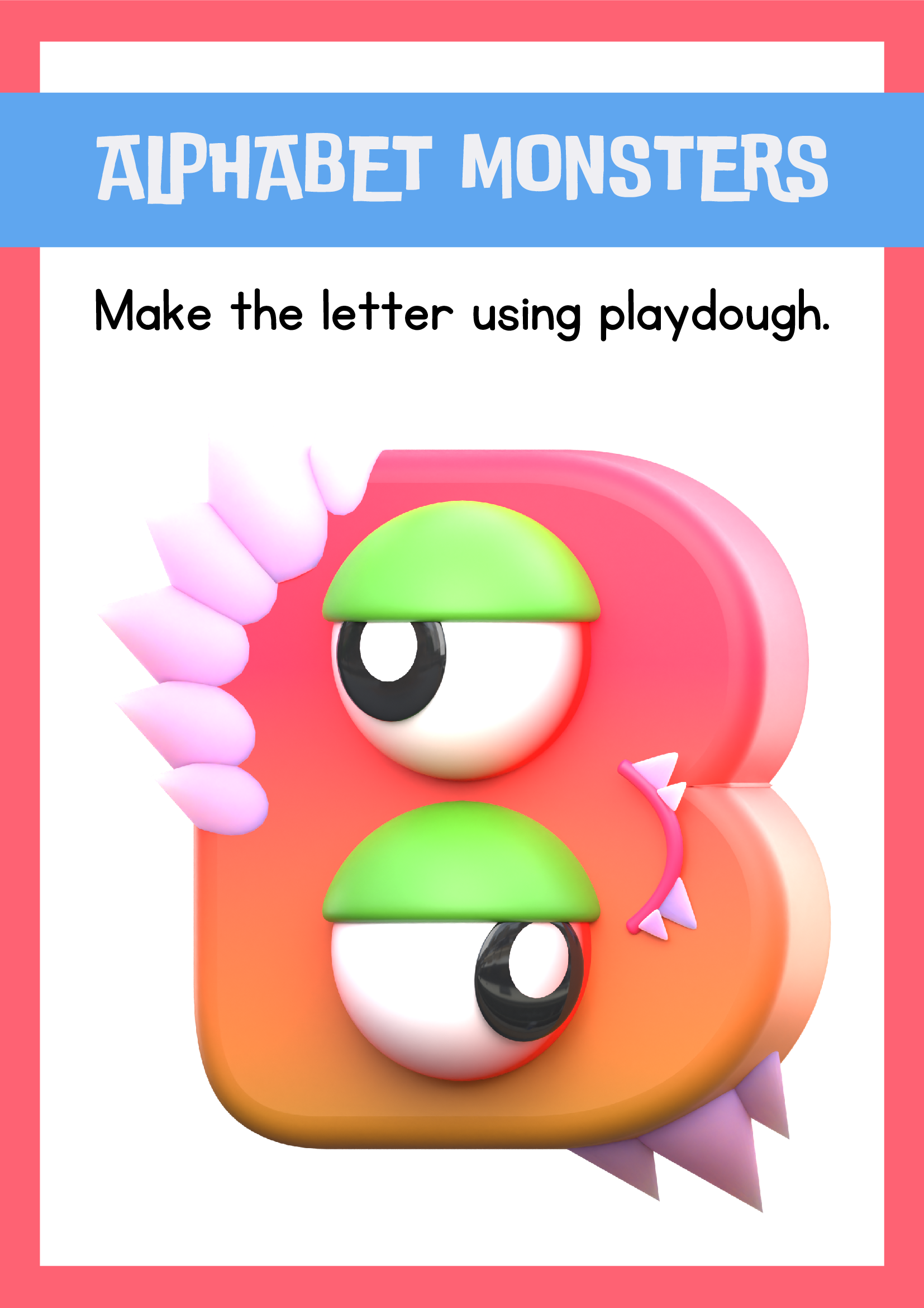 Alphabet Monsters Make the Letter Using Playdough