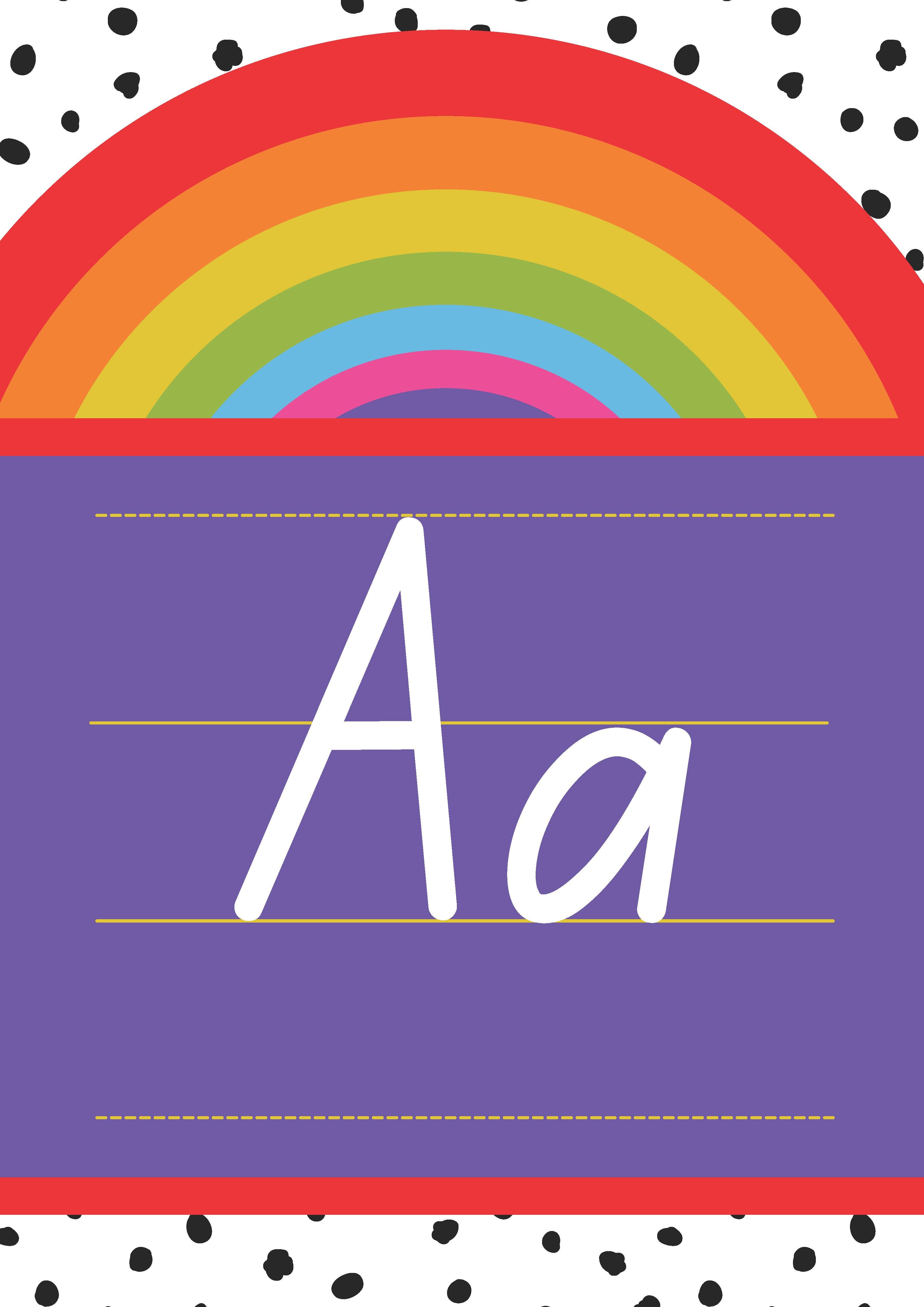 Alphabet Posters in Bright Rainbow Style