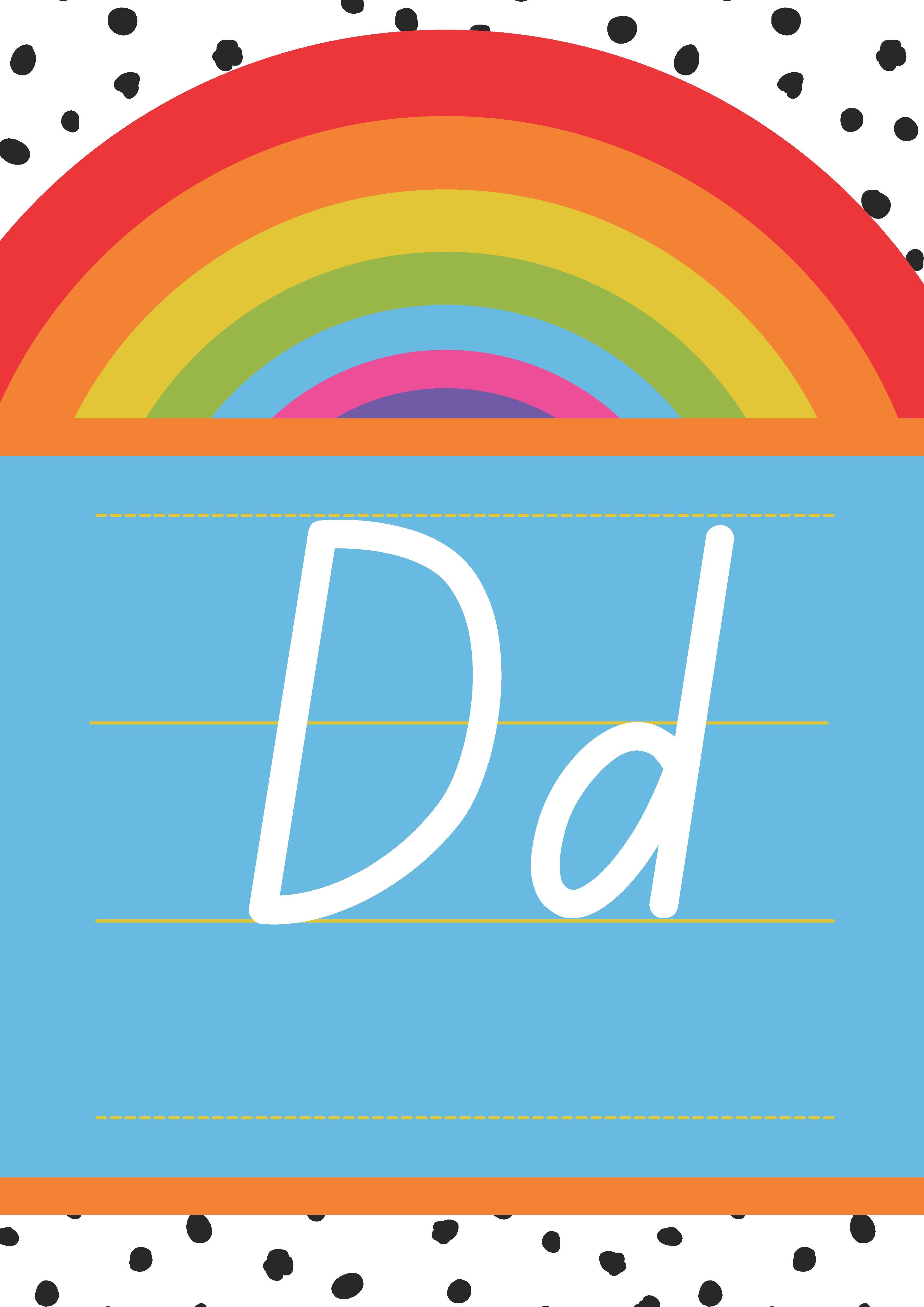 Alphabet Posters in Bright Rainbow Style