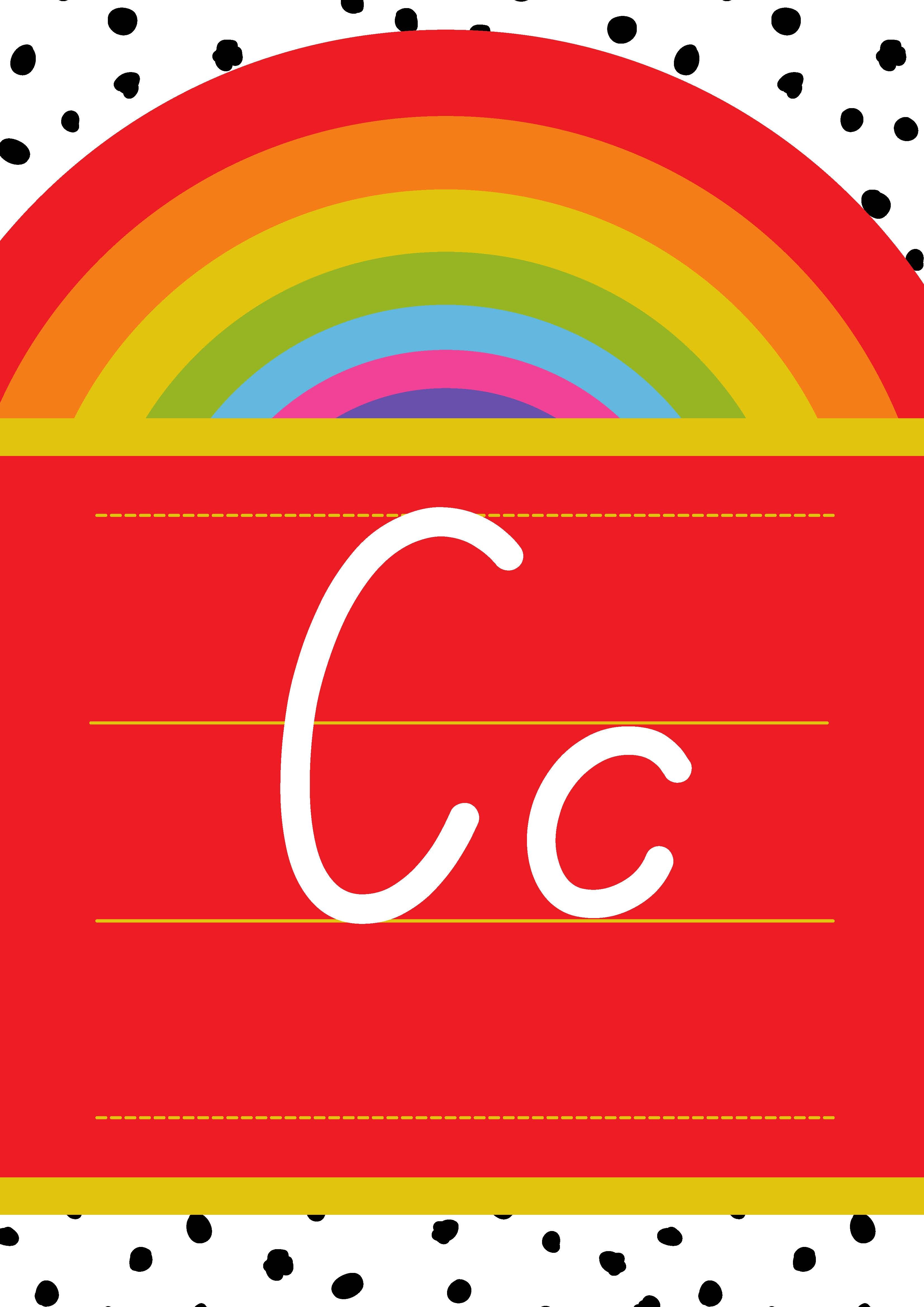 Alphabet Posters in Bright Rainbow Style
