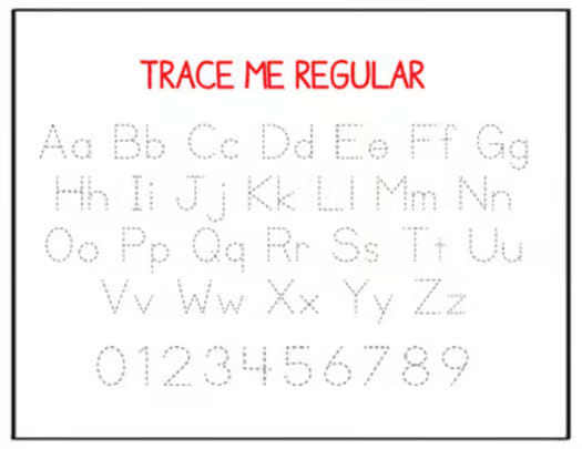 Alphabet Tracing Fonts • Primary Font TRACE ME Lined and Unlined Tracing Fonts