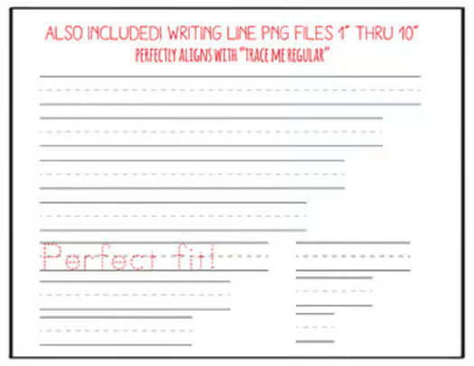 Alphabet Tracing Fonts • Primary Font TRACE ME Lined and Unlined Tracing Fonts