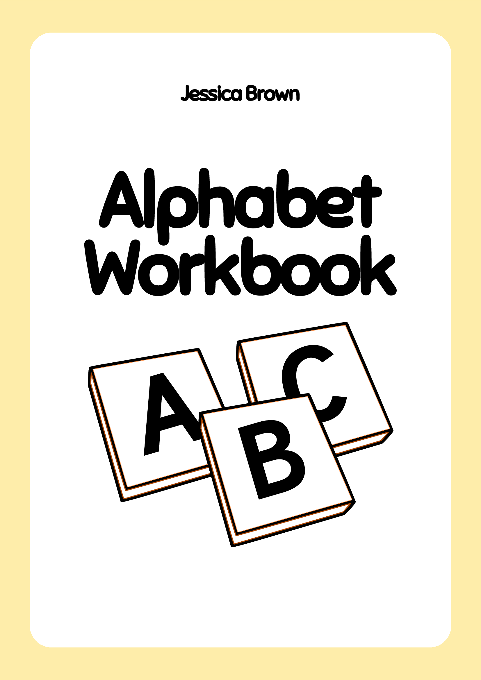 Alphabet Tracing Worksheet In Monochromatic Simple Style
