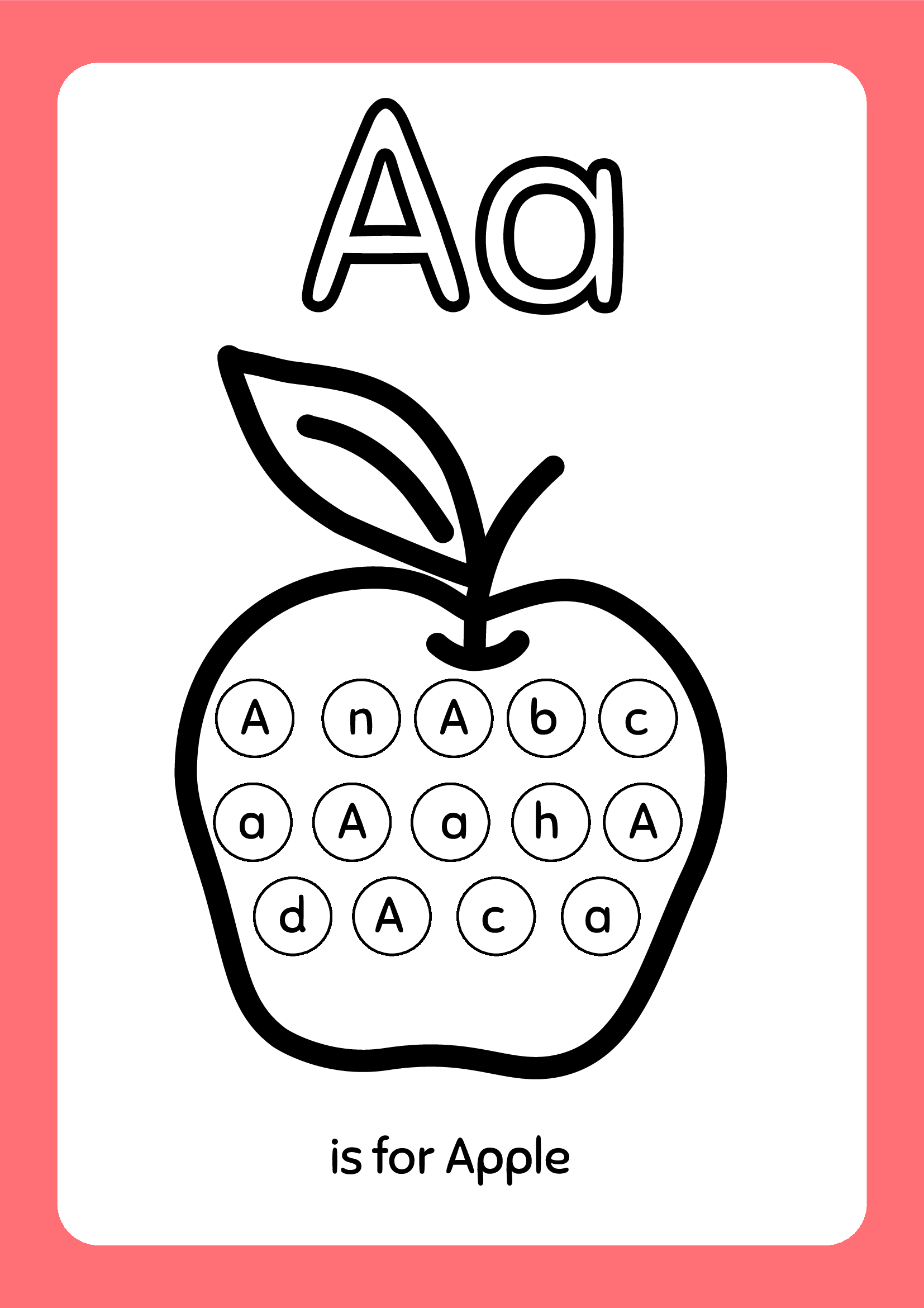 Alphabet Tracing Worksheet In Monochromatic Simple Style