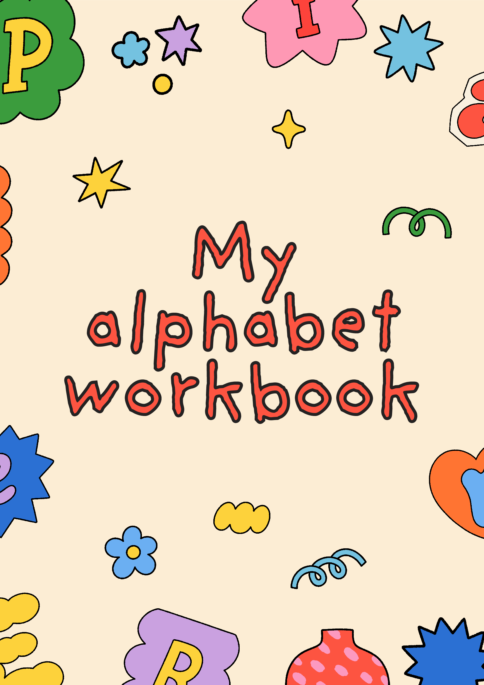 Alphabet Workbook in Colorful Bold