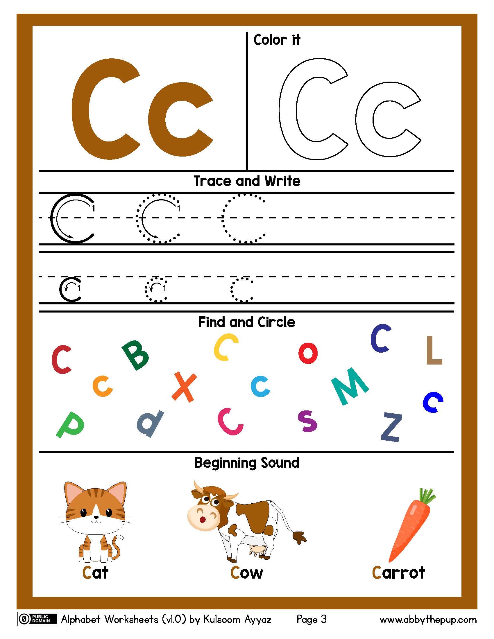 Alphabet Worksheets
