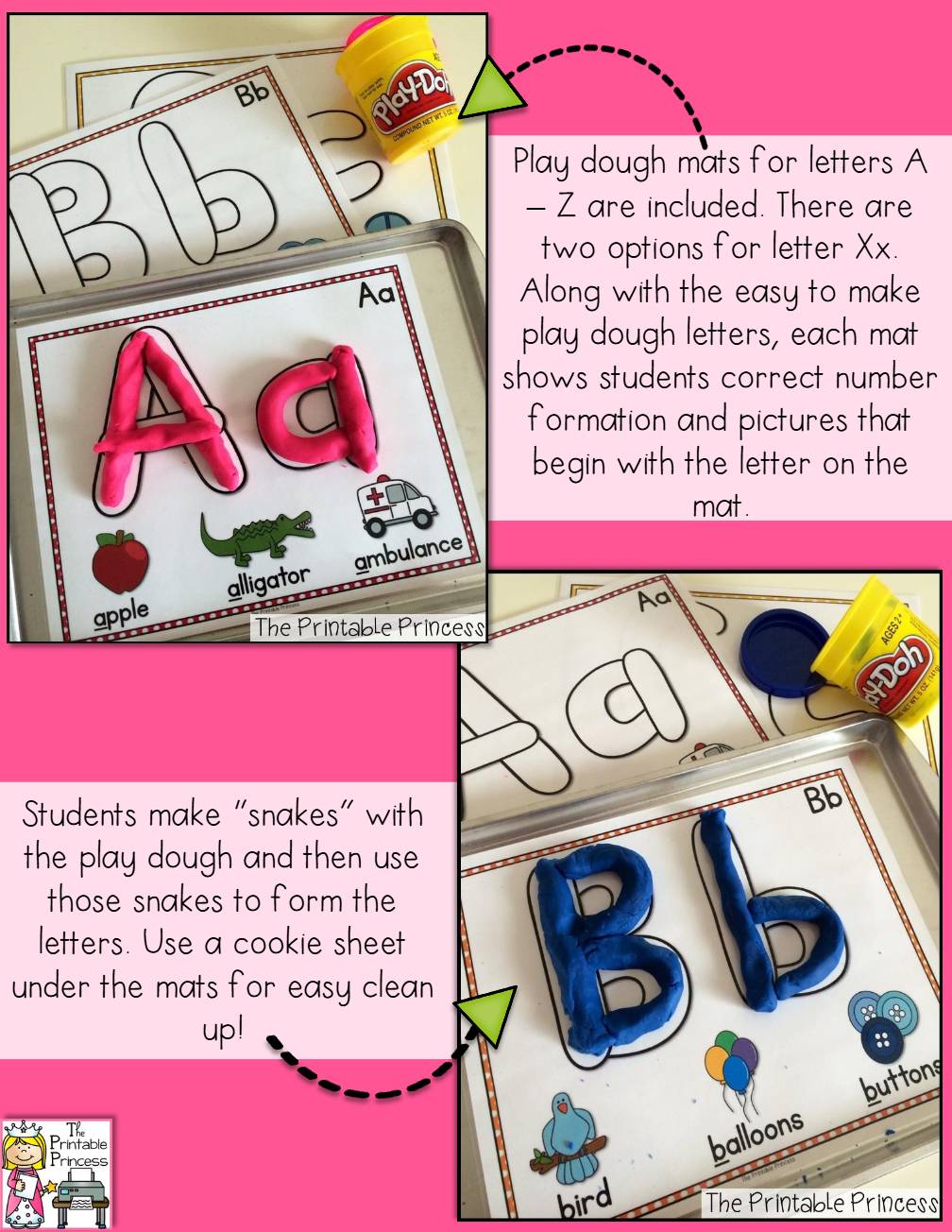 Alphabet and Number Play Dough Mats BUNDLE