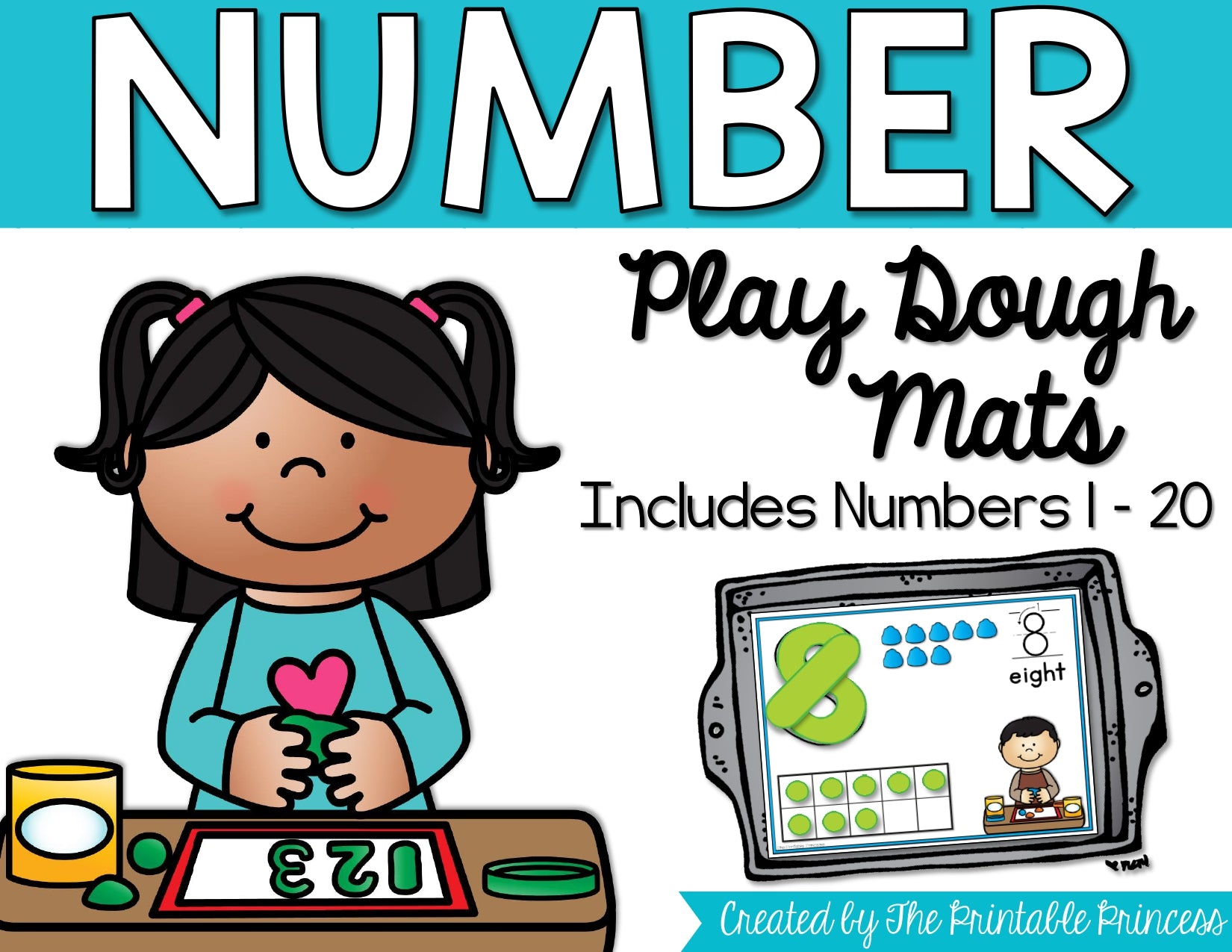 Alphabet and Number Play Dough Mats BUNDLE