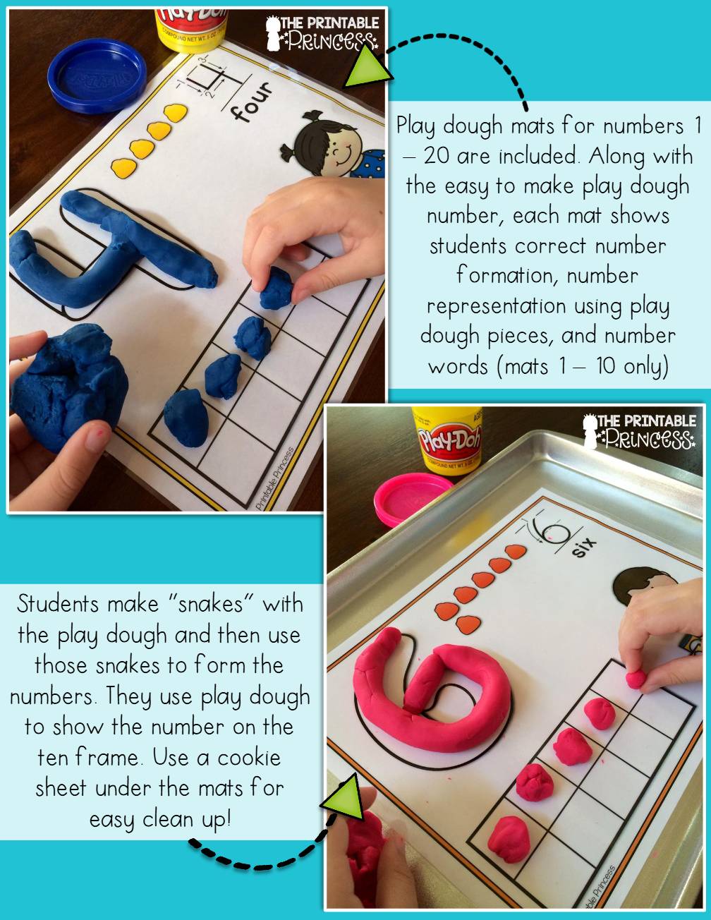 Alphabet and Number Play Dough Mats BUNDLE