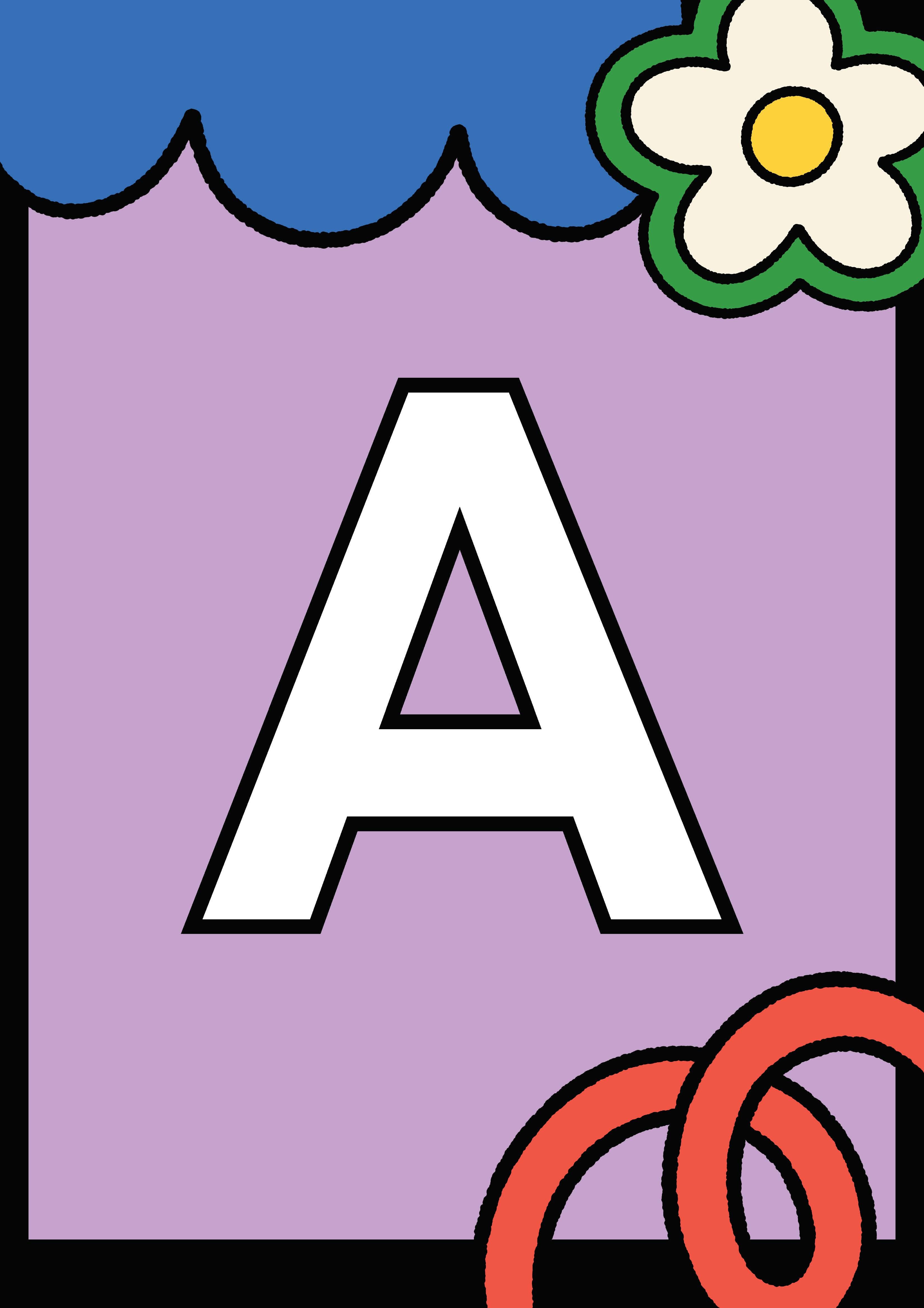 Colorful Abstract Uppercase Alphabet Posters