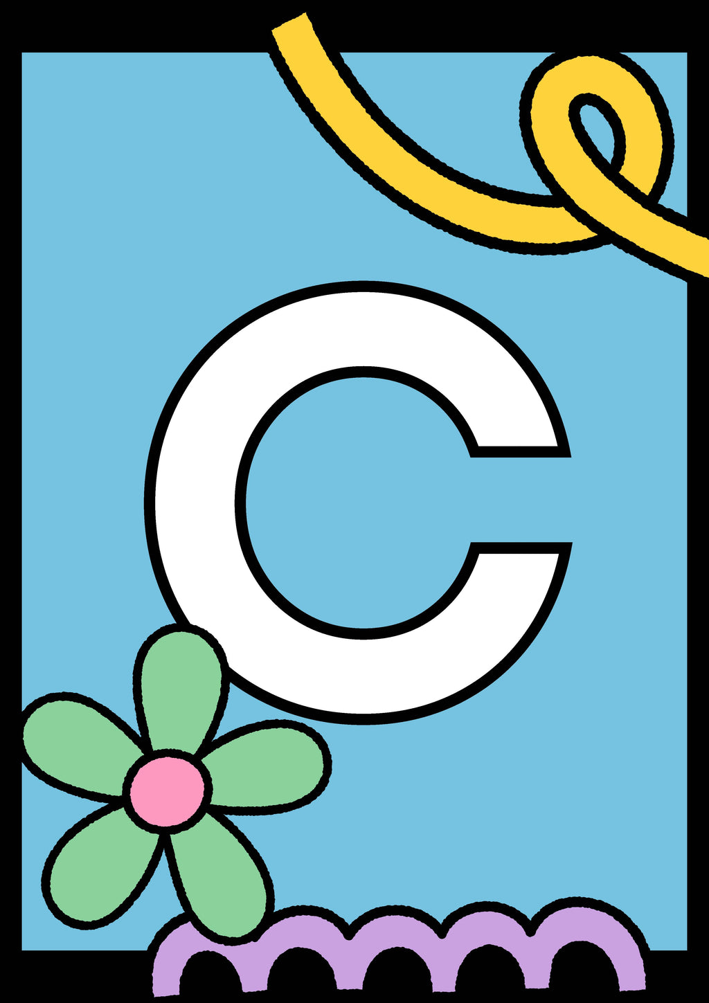 Colorful Abstract Uppercase Alphabet Posters