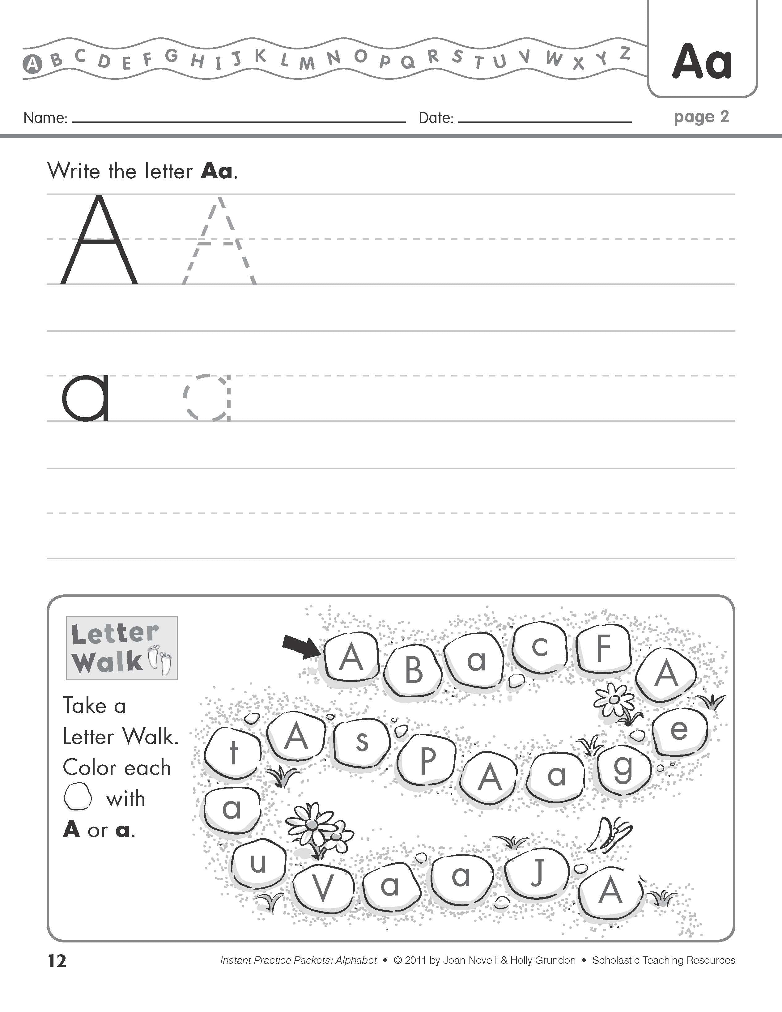 Instant Practice Packets - Alphabet PDF