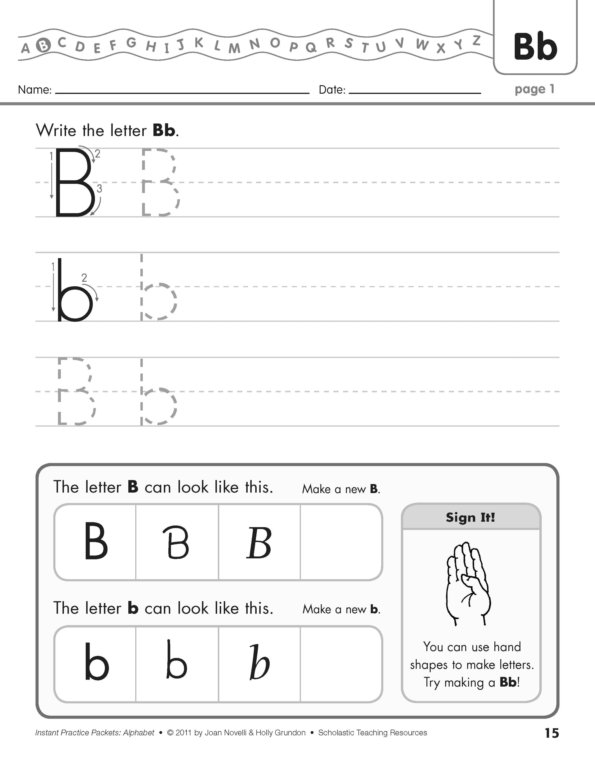 Instant Practice Packets - Alphabet PDF