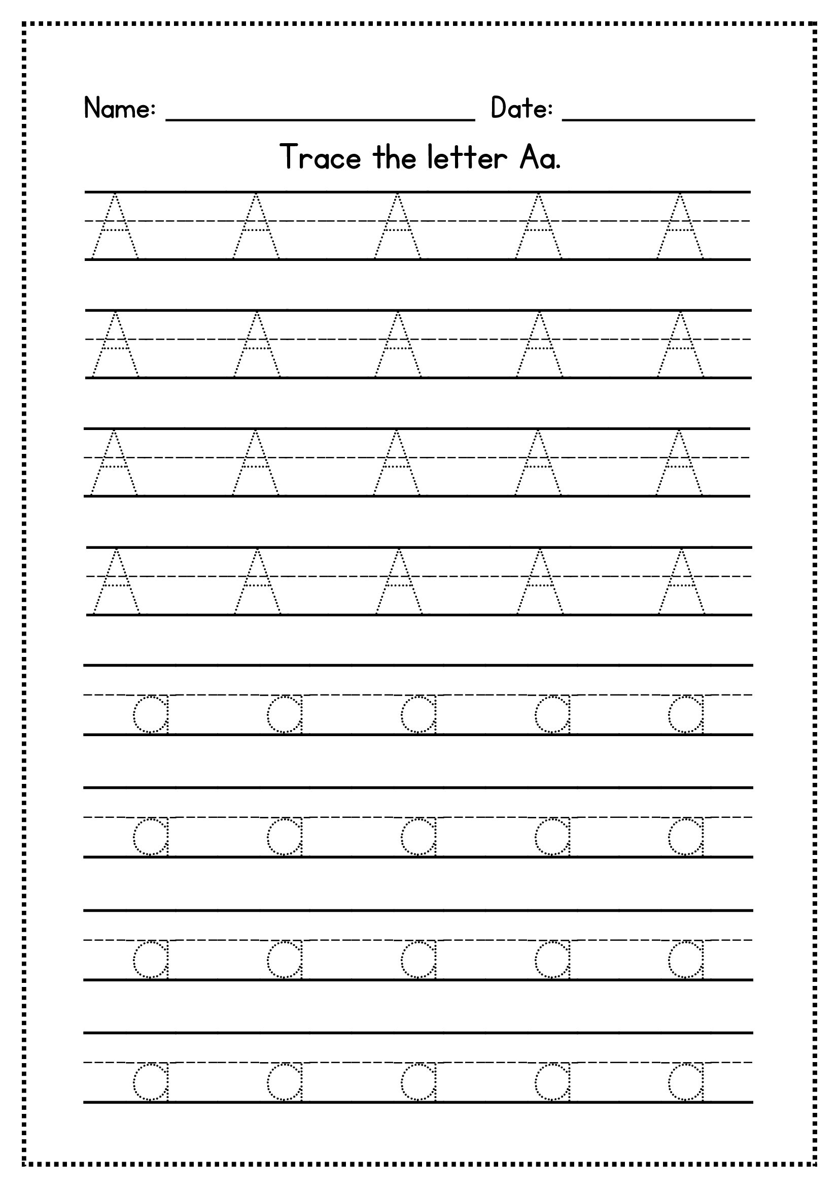 Kindergarten Alphabet Workbook in Black and White Illustrative
