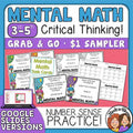 Mental Math Task Cards Multi Step Number Sense Critical Creative Thinking Sample