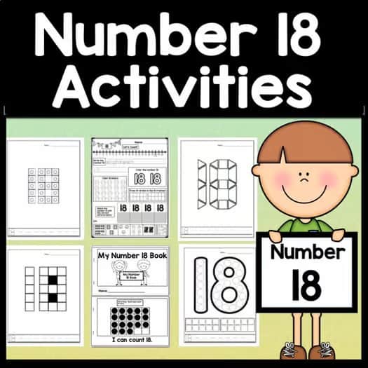 Number 18 Mini Bundle {Number 18 Worksheet and Number 18 Activities}