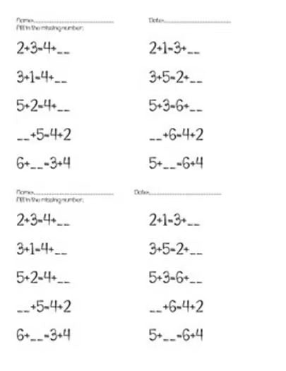 Number Bonds to 10 with Missing Addends and Singapore Math Worksheets