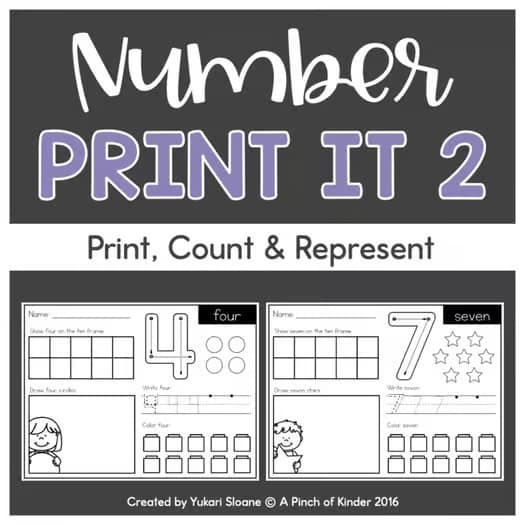 Number Centres: Number Print It 2