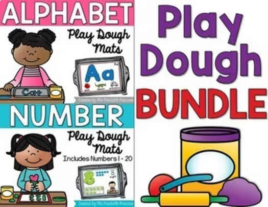 Alphabet Letters & Numbers Playdough Mats Fine Motor Skills Practice Activities